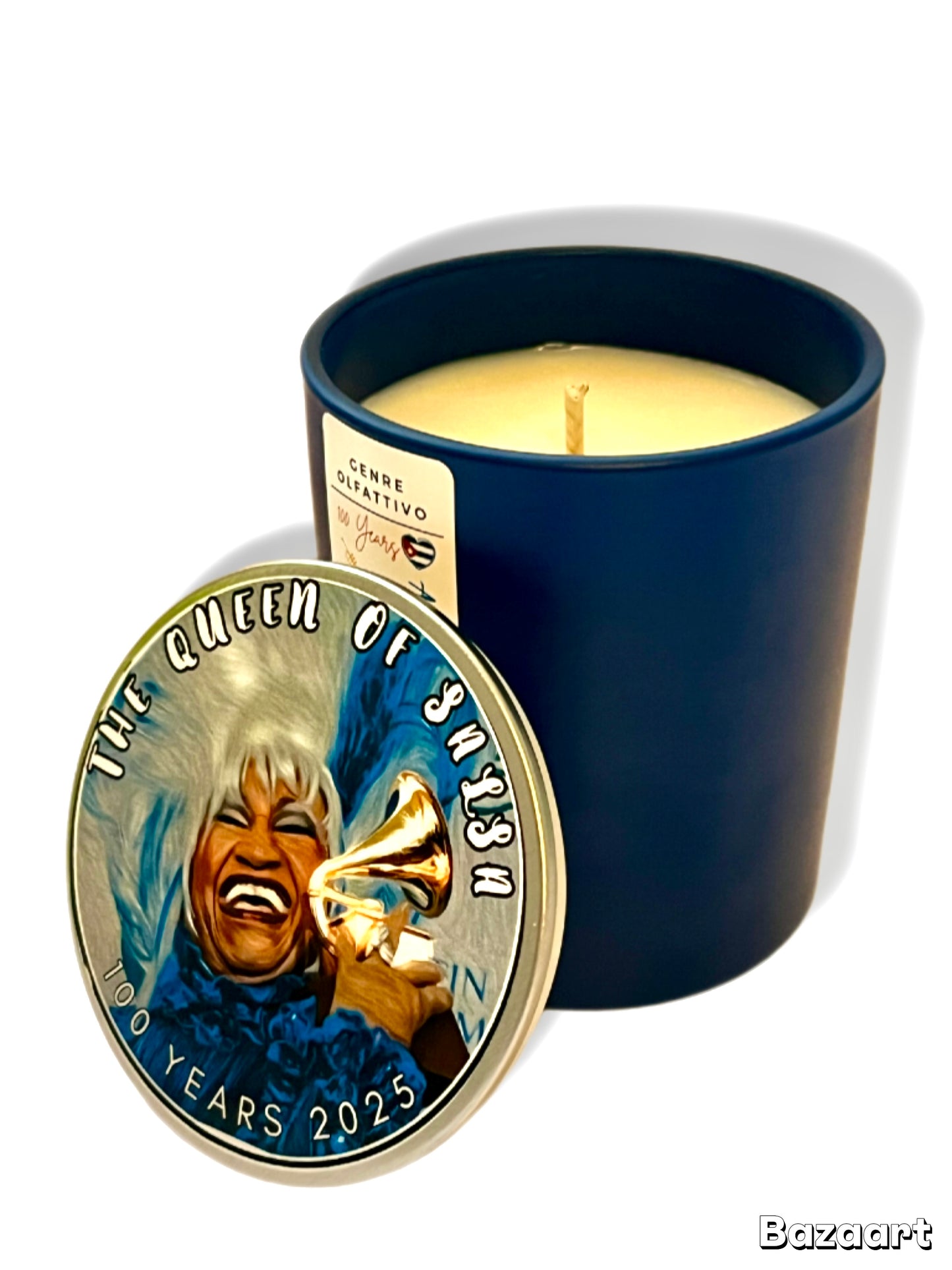 Celia Cruz 100 Years Commemorative Candle, 8.0oz