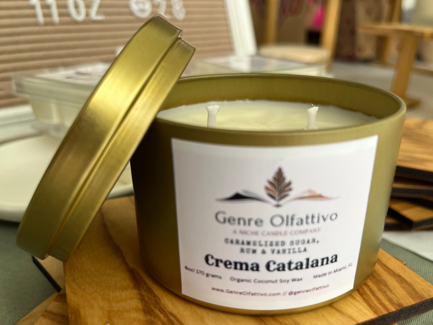 Crema Catalana (Creme Brûlée) 8oz Gold tin