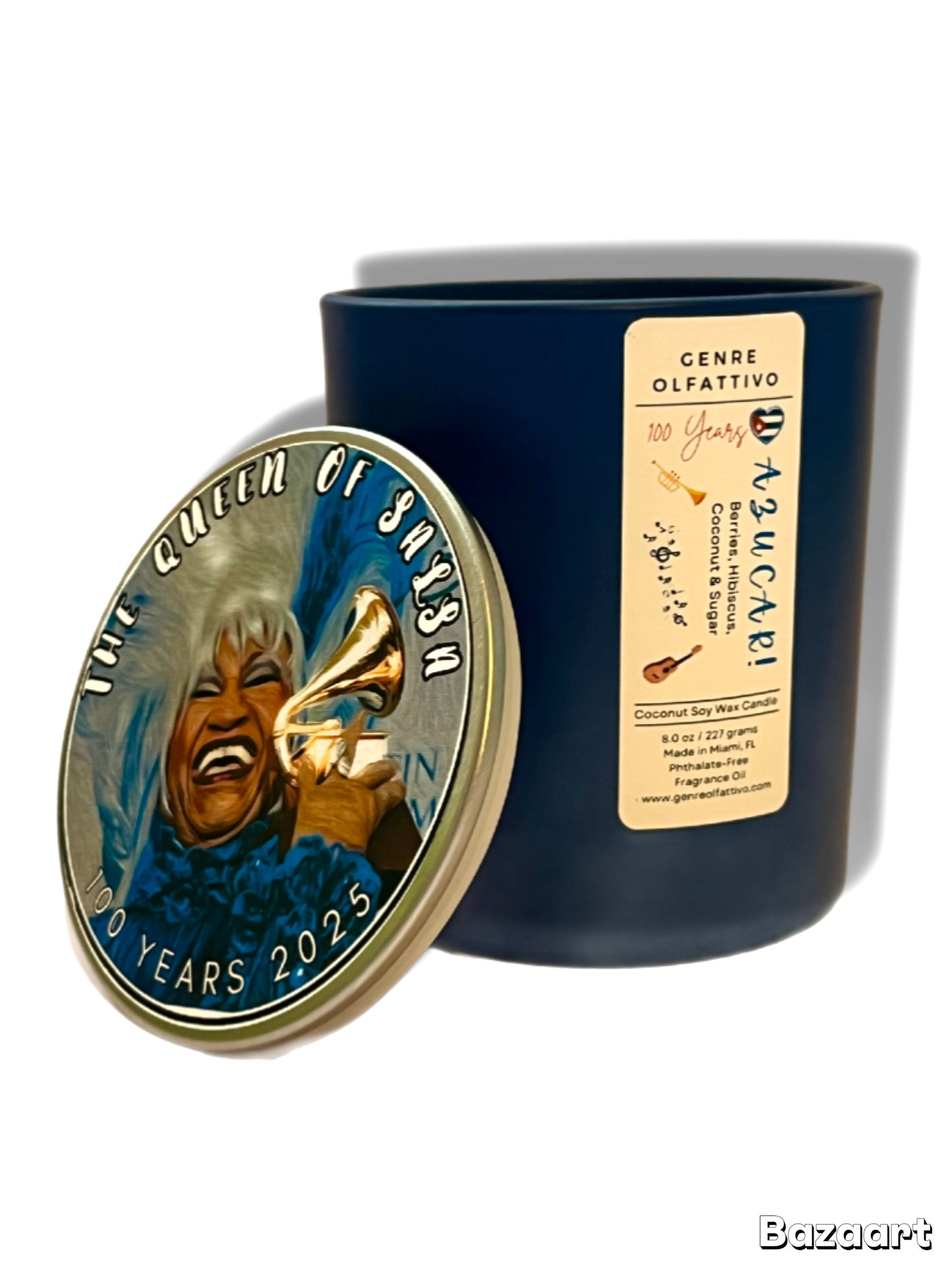 Celia Cruz 100 Years Commemorative Candle, 8.0oz