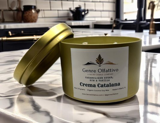 Crema Catalana (Creme Brûlée) 8oz Gold tin