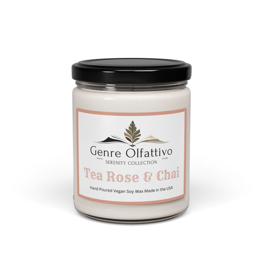 Tea Rose & Chai, Scented Soy Candle, 9oz